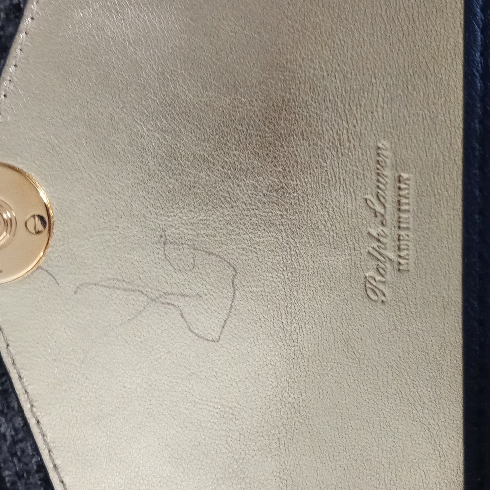 💛HTF Ralph Lauren💛 - Black/Gold Continental Wallet - Picture 9 of 14